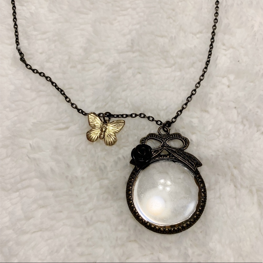3/$15 Long Bronze Magnifying Necklace